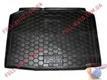 Коврик в багажник резиновый Skoda Fabia 2 2007-2014 Хэтчбек (Avto Gumm)