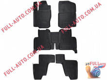 Коврики в салон резиновые Mercedes X166 GL - class 7мест 2012- GLS c 2014 (Avto Gumm)