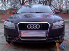 Реснички на фары Audi A4 B7 04-08 (стеклопластик, под покраску)