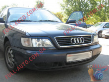 Реснички на фары Audi A6 C4 94-97 Длинные (стеклопластик, под покраску)