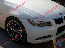 Реснички на фары BMW 3 E90 (стеклопластик, под покраску)