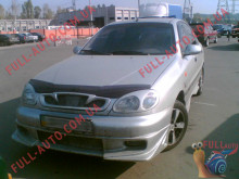 Накладка на передний бампер Цельная Daewoo Lanos