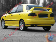 Накладка на задний бампер Цельная Daewoo Lanos
