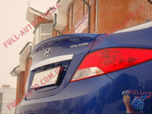 Спойлер Hyundai Accent Лип 10-17 (стеклопластик, под покраску)