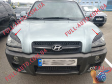 Реснички на фары Hyundai Tucson 04-14 Верхние (стеклопластик, под покраску)