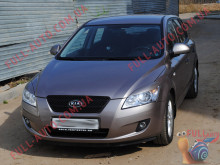 Реснички на фары Kia Ceed 2006-2013 (стеклопластик, под покраску)