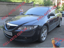 Реснички на фары Mazda 6 02-08 (стеклопластик, под покраску)