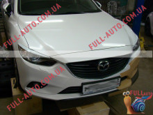 Реснички на фары Mazda 6 2013- (стеклопластик, под покраску)
