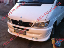 Реснички на фары Mercedes Sprinter 00-06 (стеклопластик, под покраску)