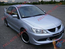 Реснички на фары Mitsubishi Lancer 9 Широкие (стеклопластик, под покраску)