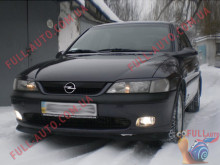 Реснички на фары Opel Vectra B 1996-2001 (стеклопластик, под покраску)