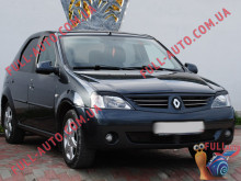 Реснички на фары Renault Logan 04-12 (стеклопластик, под покраску)