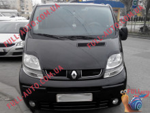 Реснички на фары Opel Vivaro, Renault Trafic, Nissan Primastar 01-14 (стеклопластик, под покраску)