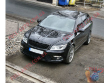Реснички на фары Skoda Octavia A5 2009-2013 (стеклопластик, под покраску)