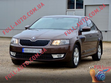 Реснички на фары Skoda Octavia A7 2013-2017 (стеклопластик, под покраску)