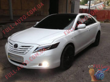 Реснички на фары Toyota Camry 40 06-11 (стеклопластик, под покраску)